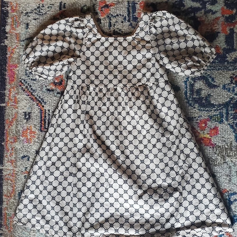 Charming Black and White Kids Dress, 6T